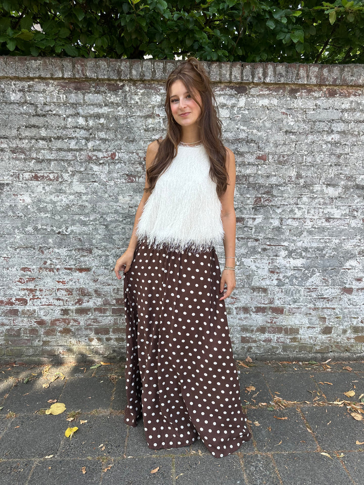 Choco Brown Maxi Skirt
