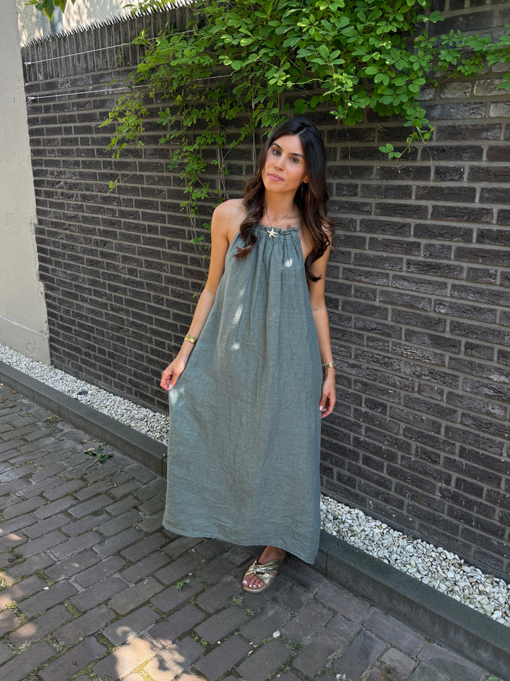 Linen Halter Dress