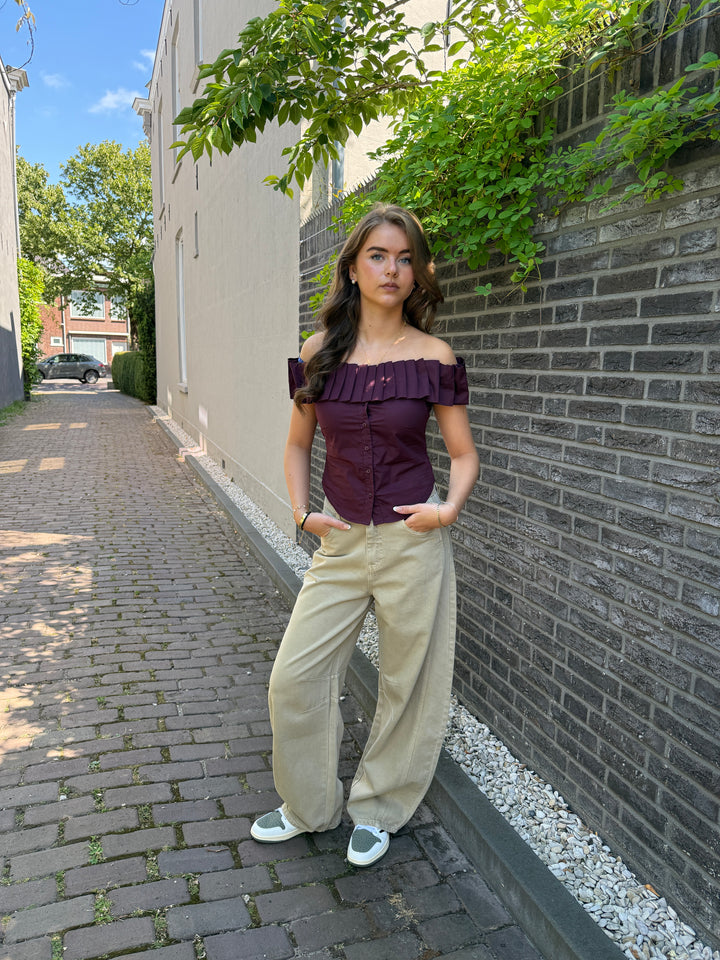 One-Shoulder Cotton Top