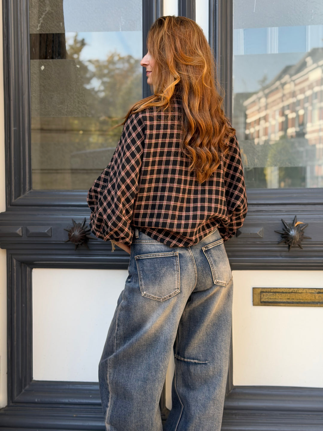 Minke Check Blouse