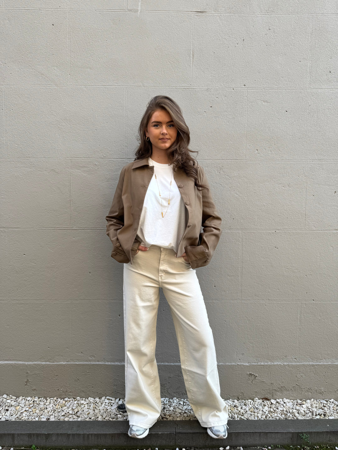 Ivory Straight Fit Jeans