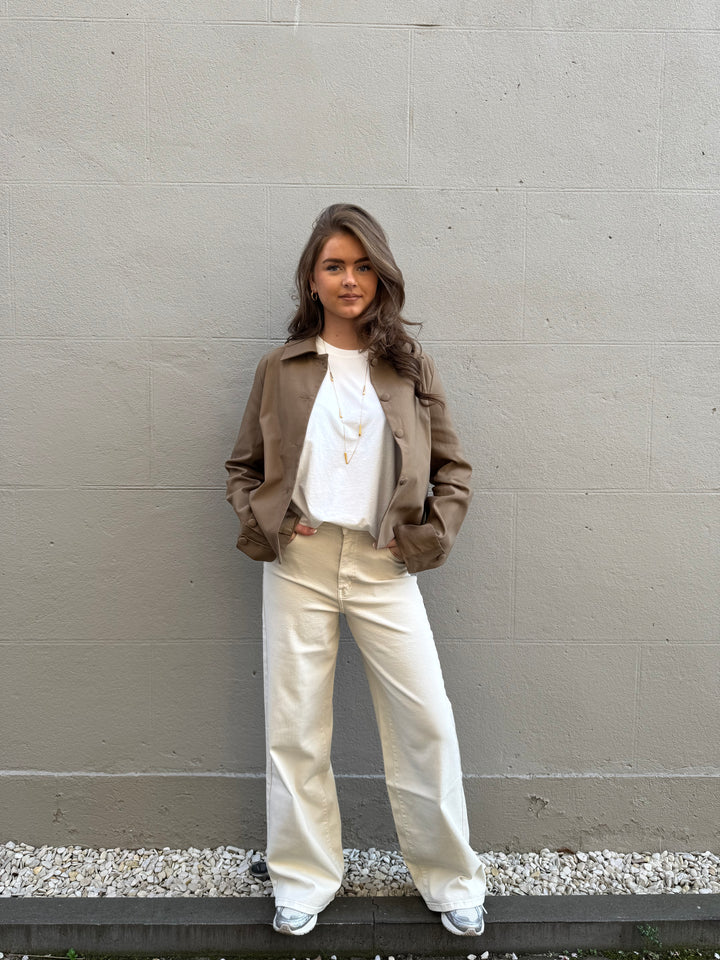 Ivory Straight Fit Jeans