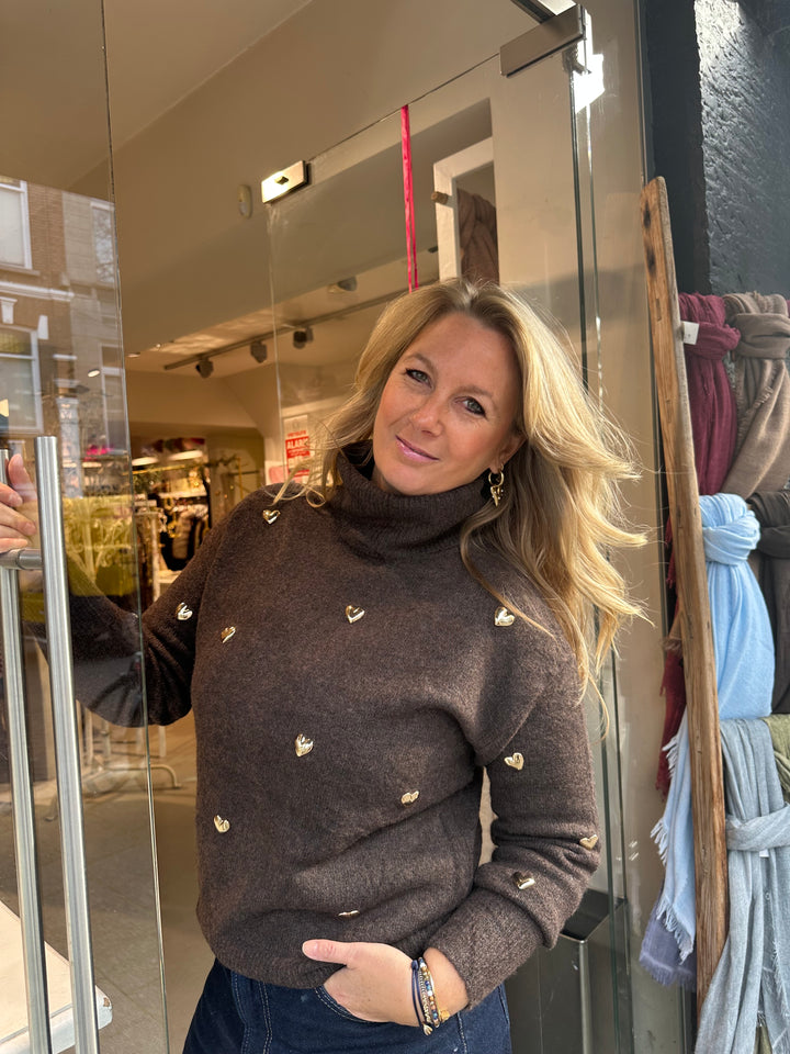 Heart Turtleneck Sweater