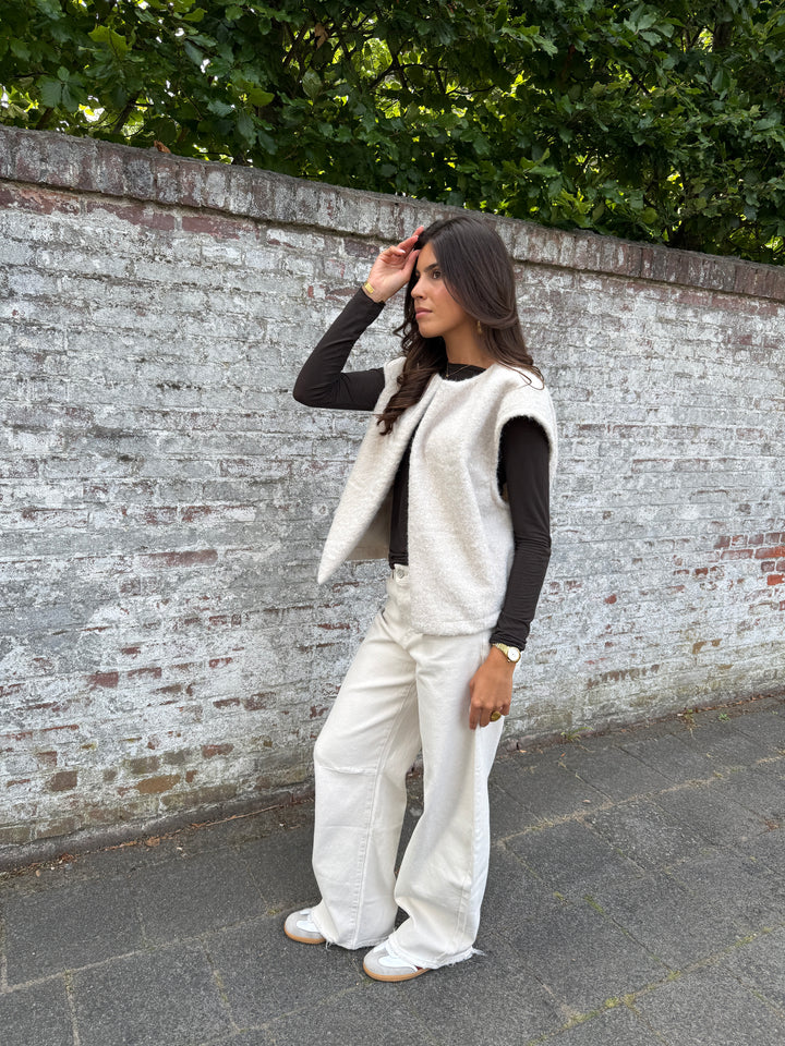 Barrel Jeans Beige