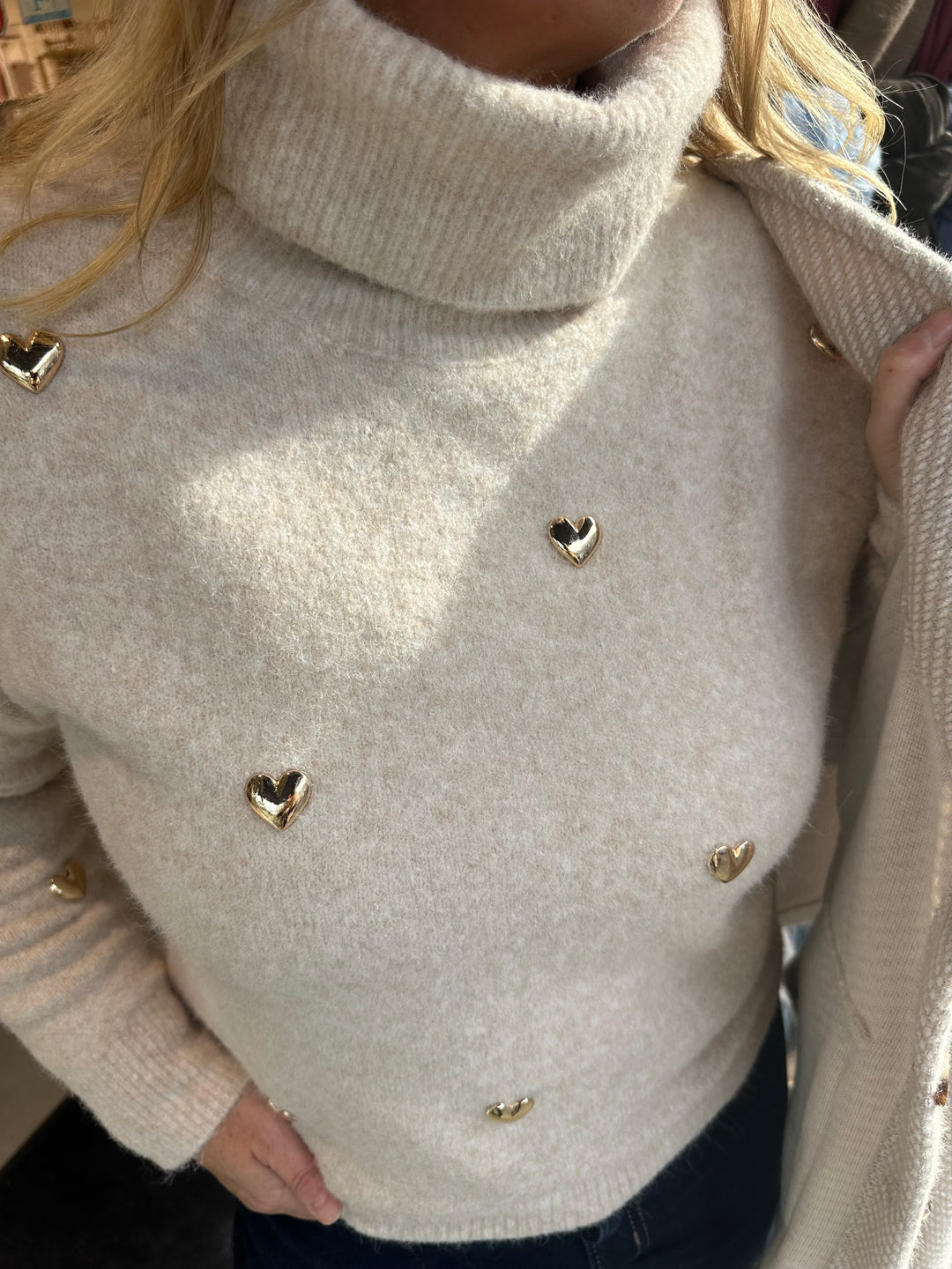 Heart Turtleneck Sweater