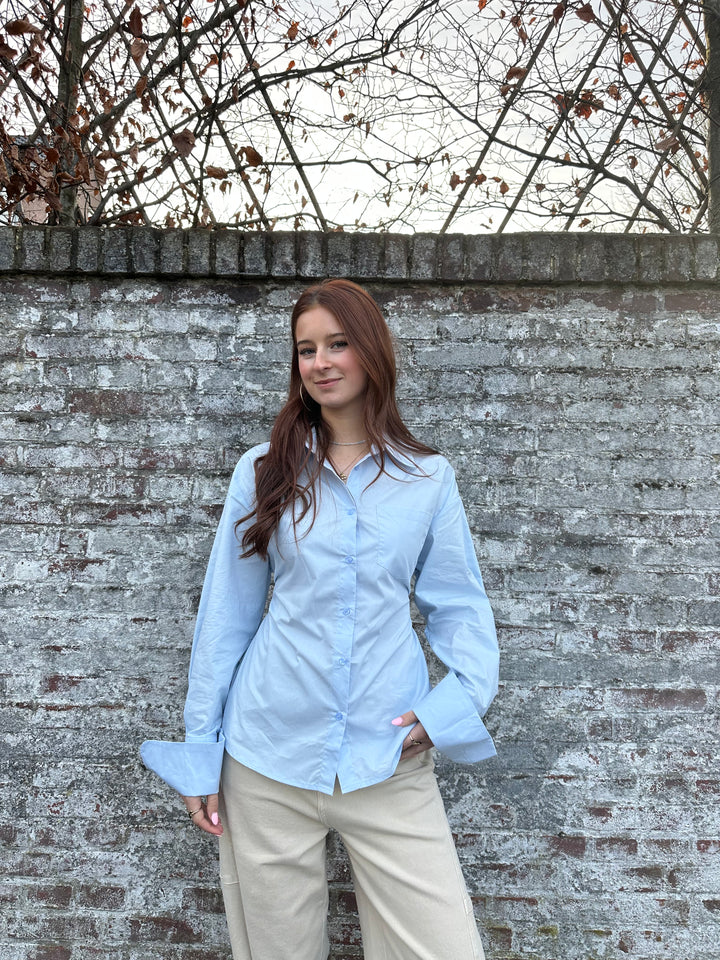 Cotton Tie-Back Blouse