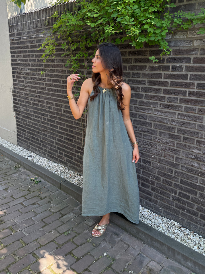 Linen Halter Dress