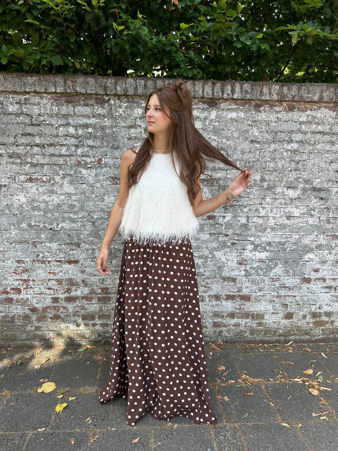 Choco Brown Maxi Skirt