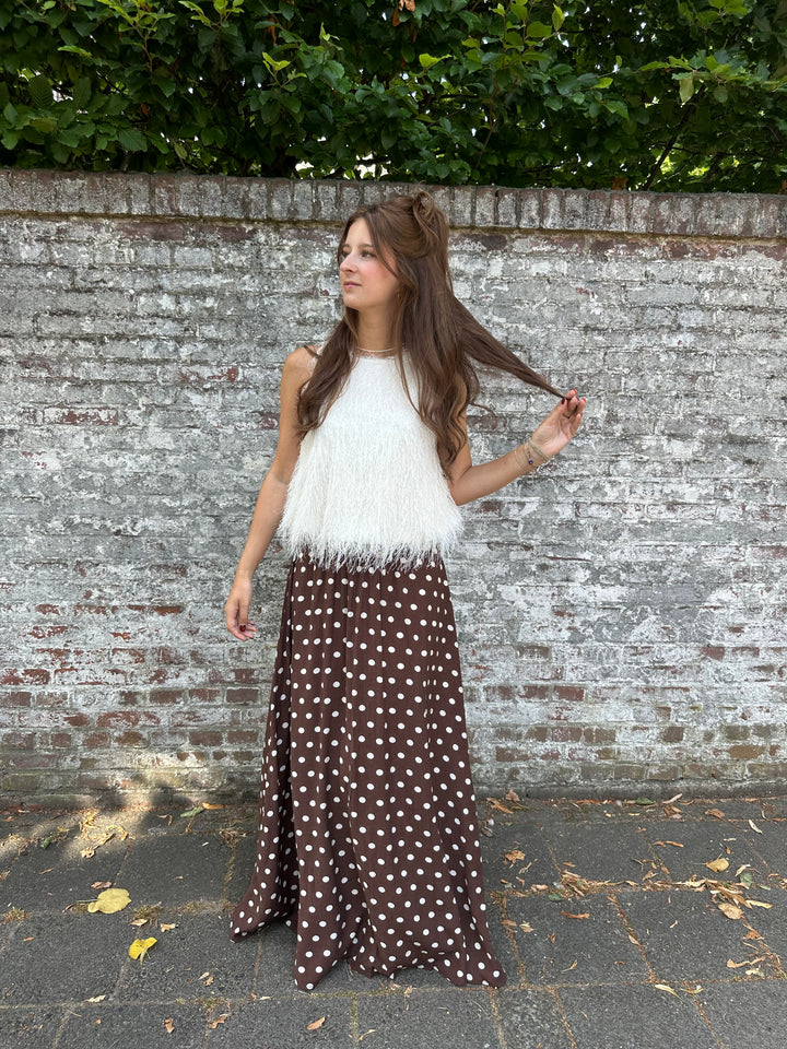 Choco Brown Maxi Skirt