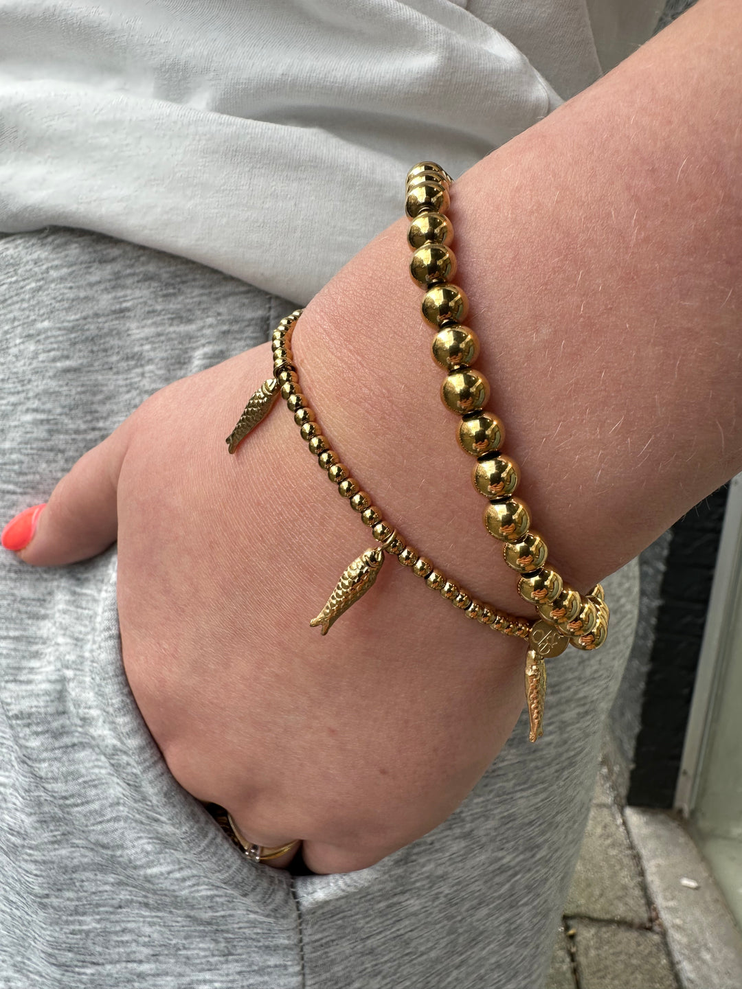 Golden Fish Charm Bracelet