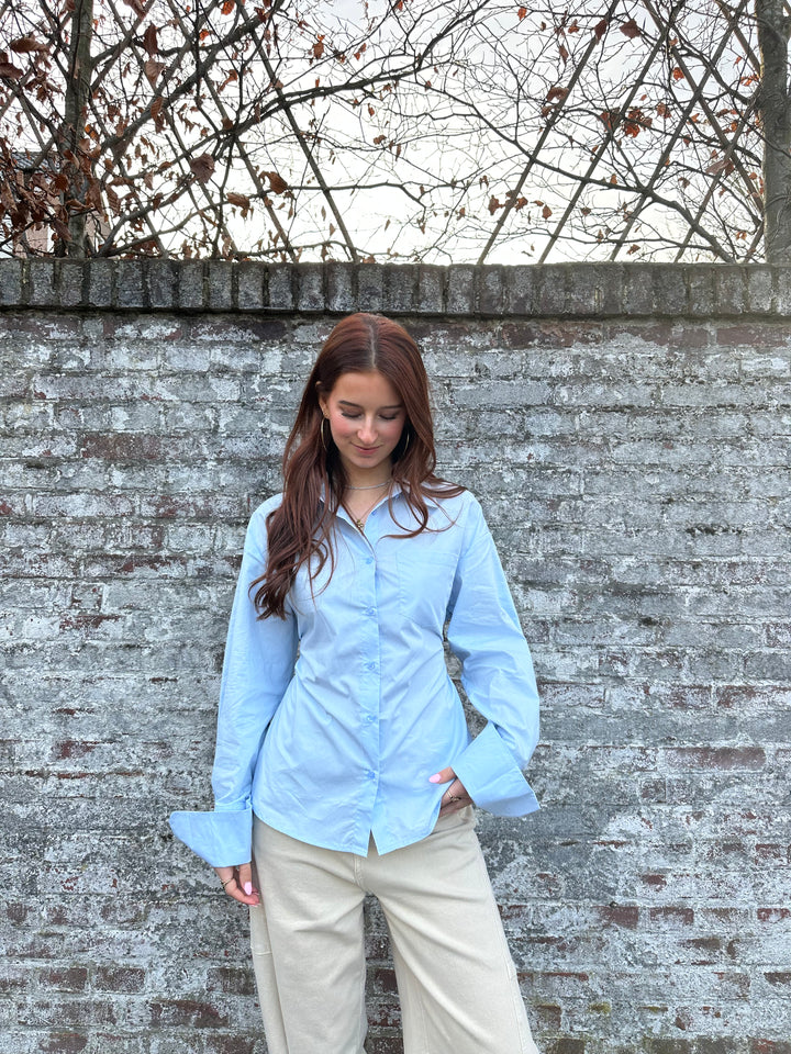 Cotton Tie-Back Blouse