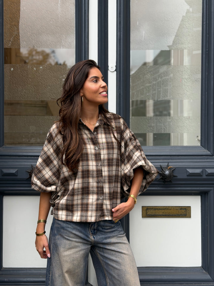 Tess Check Blouse
