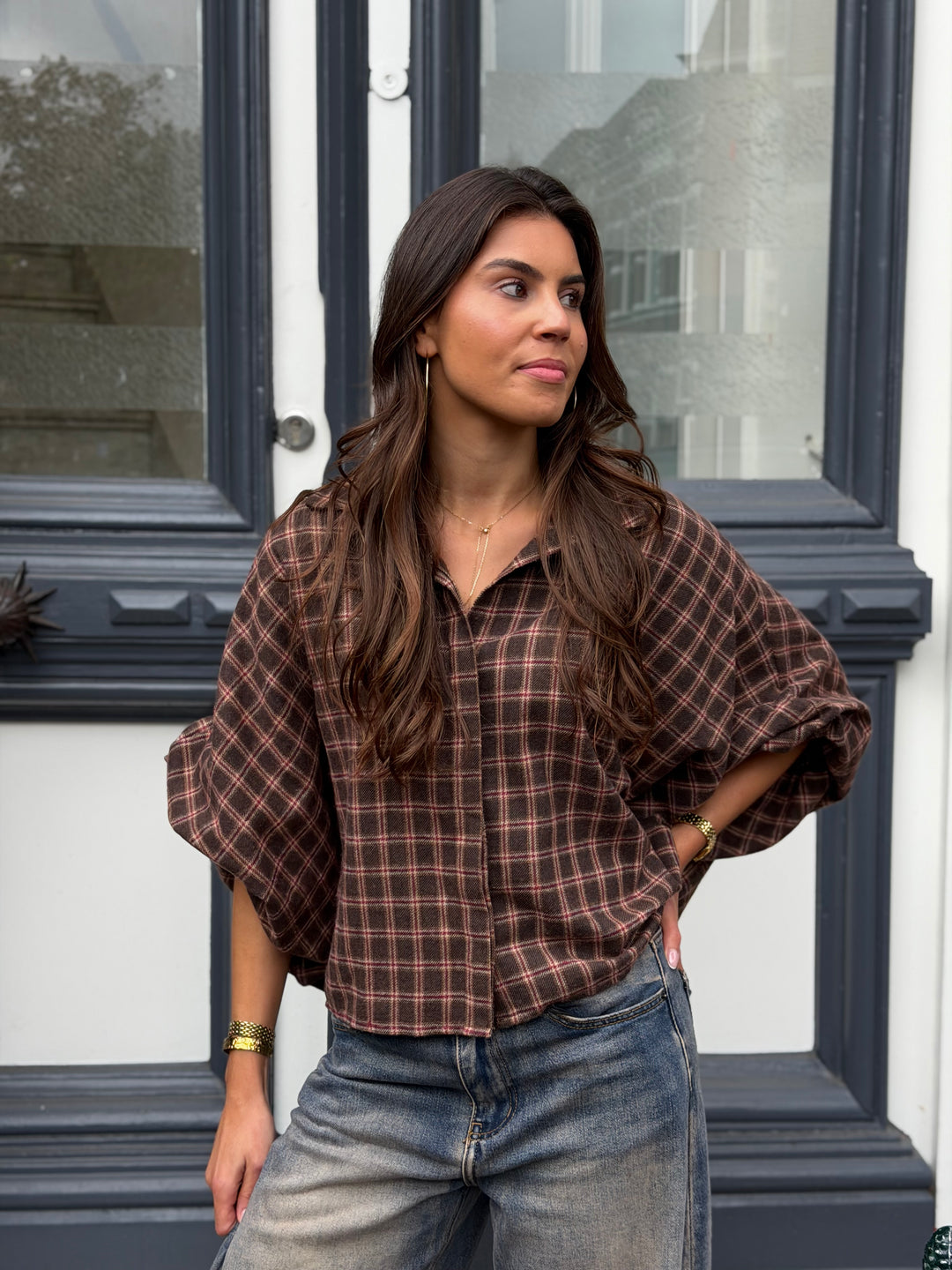 Lux Check Blouse