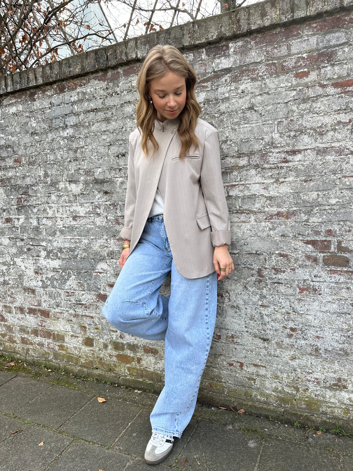 Pinstripe Bottom Blazer