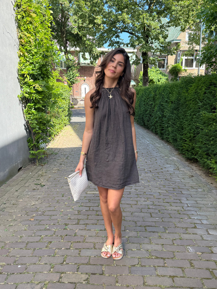 Lilou Linen Halter Dress