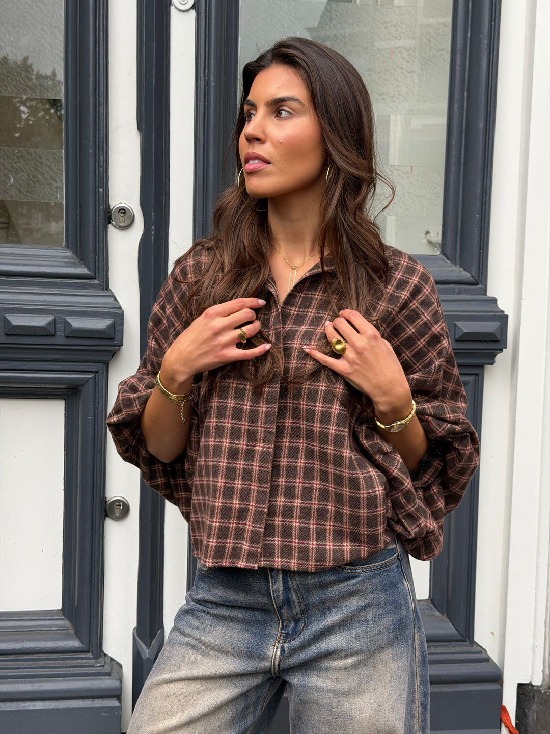 Lux Check Blouse
