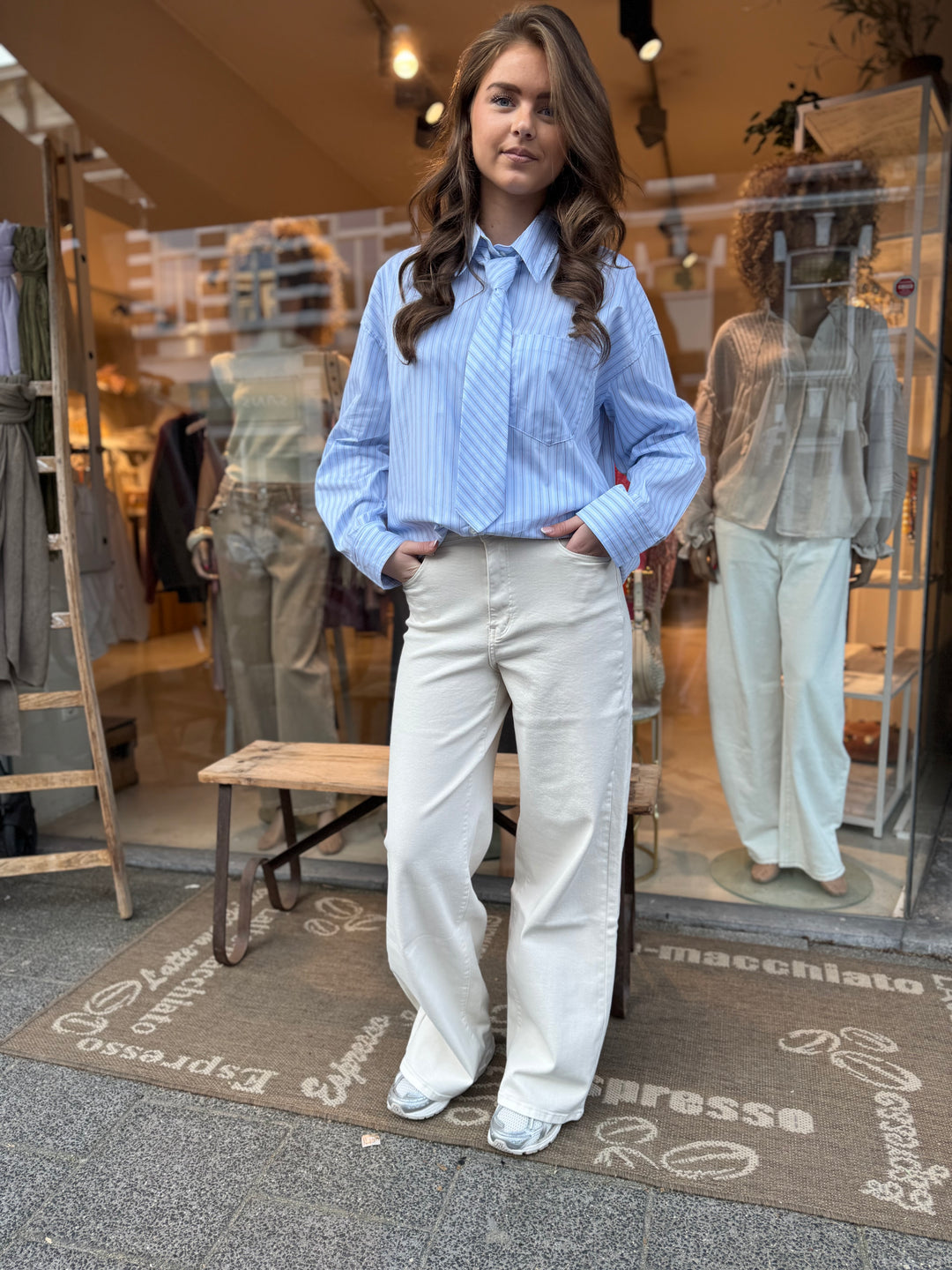 Ivory Straight Fit Jeans