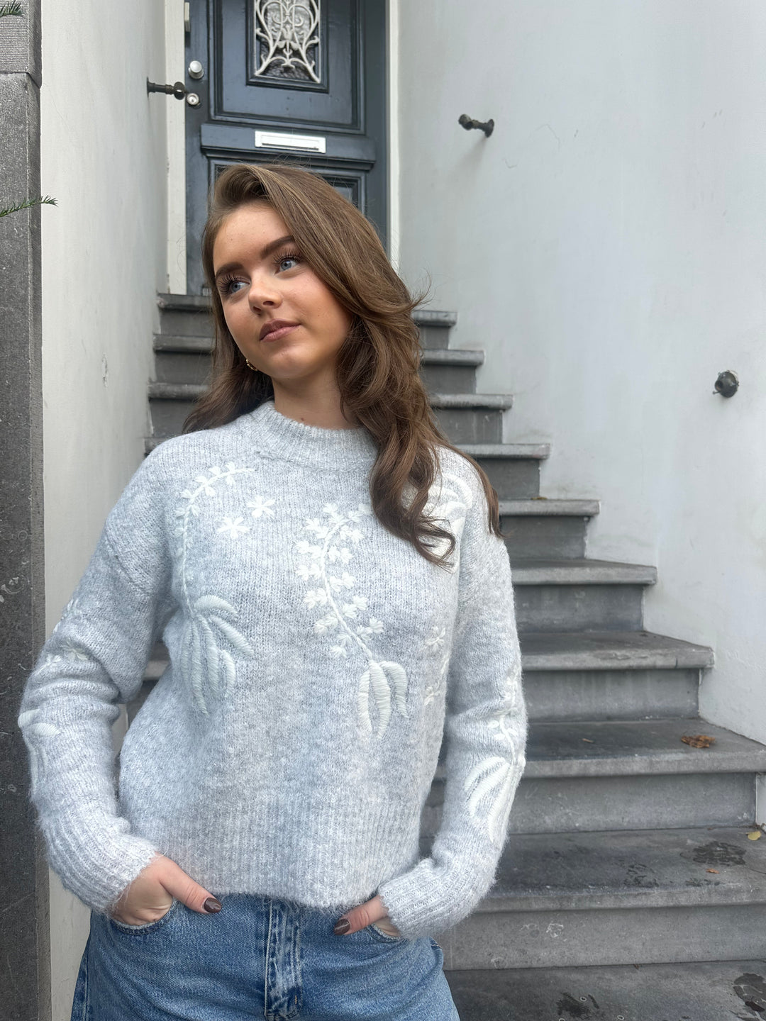 Knitted Sweater Soft grey