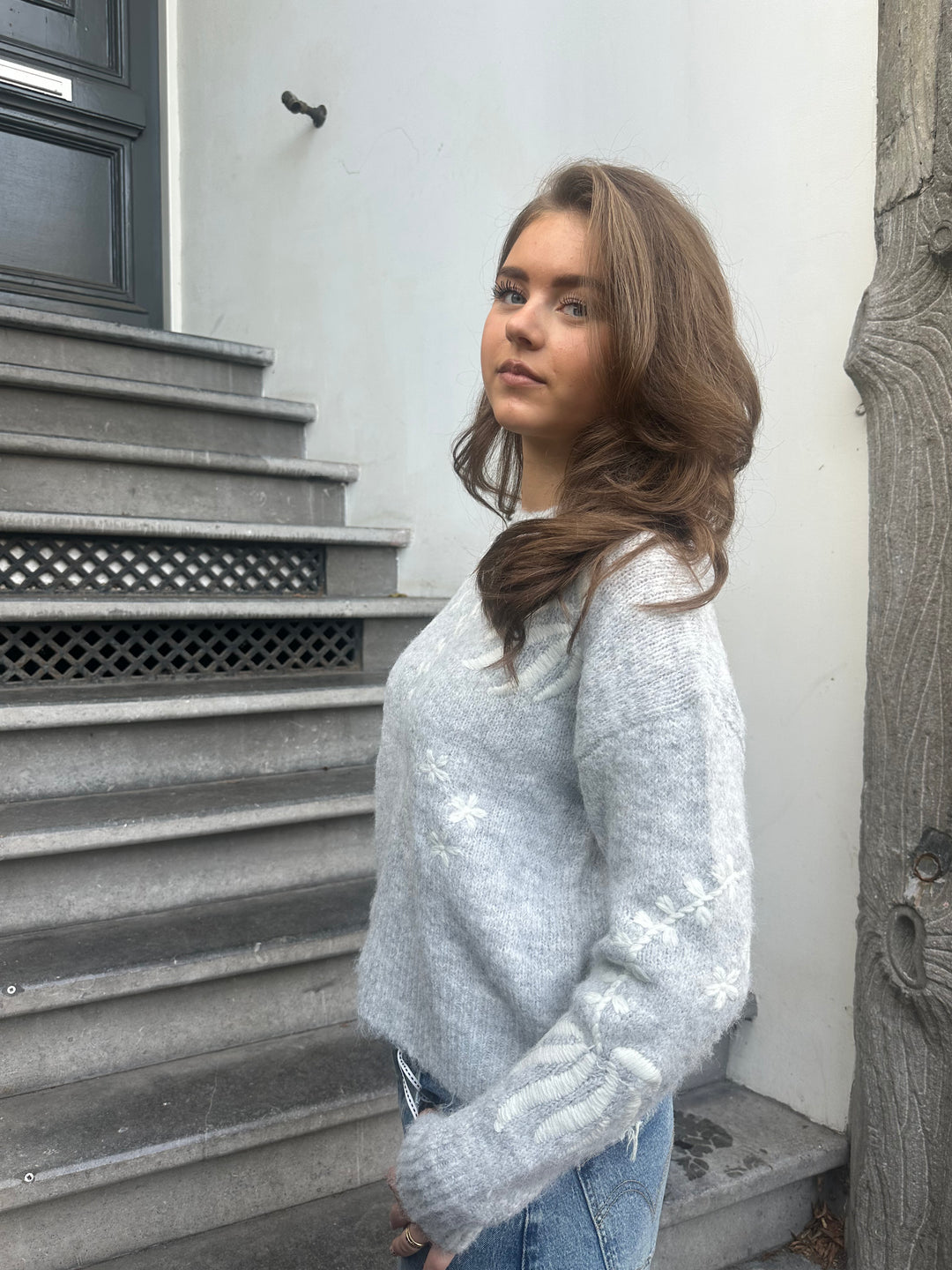 Knitted Sweater Soft grey