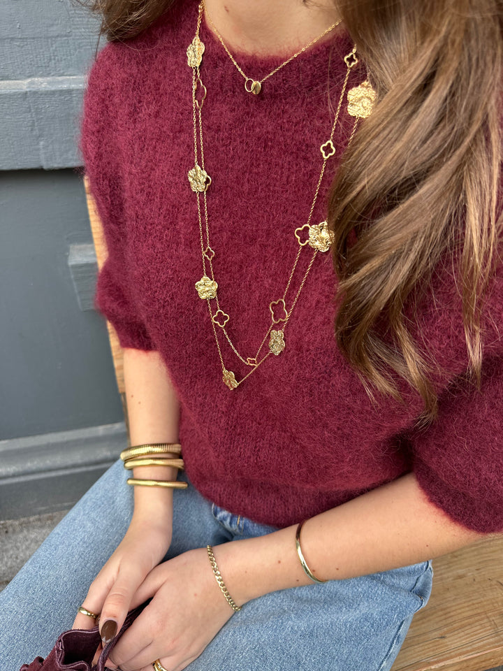 Clover Necklace Double Luck