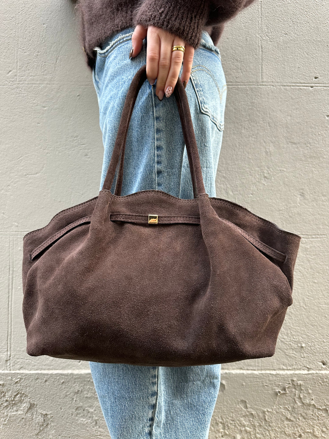 Suede Bag Choco Brown