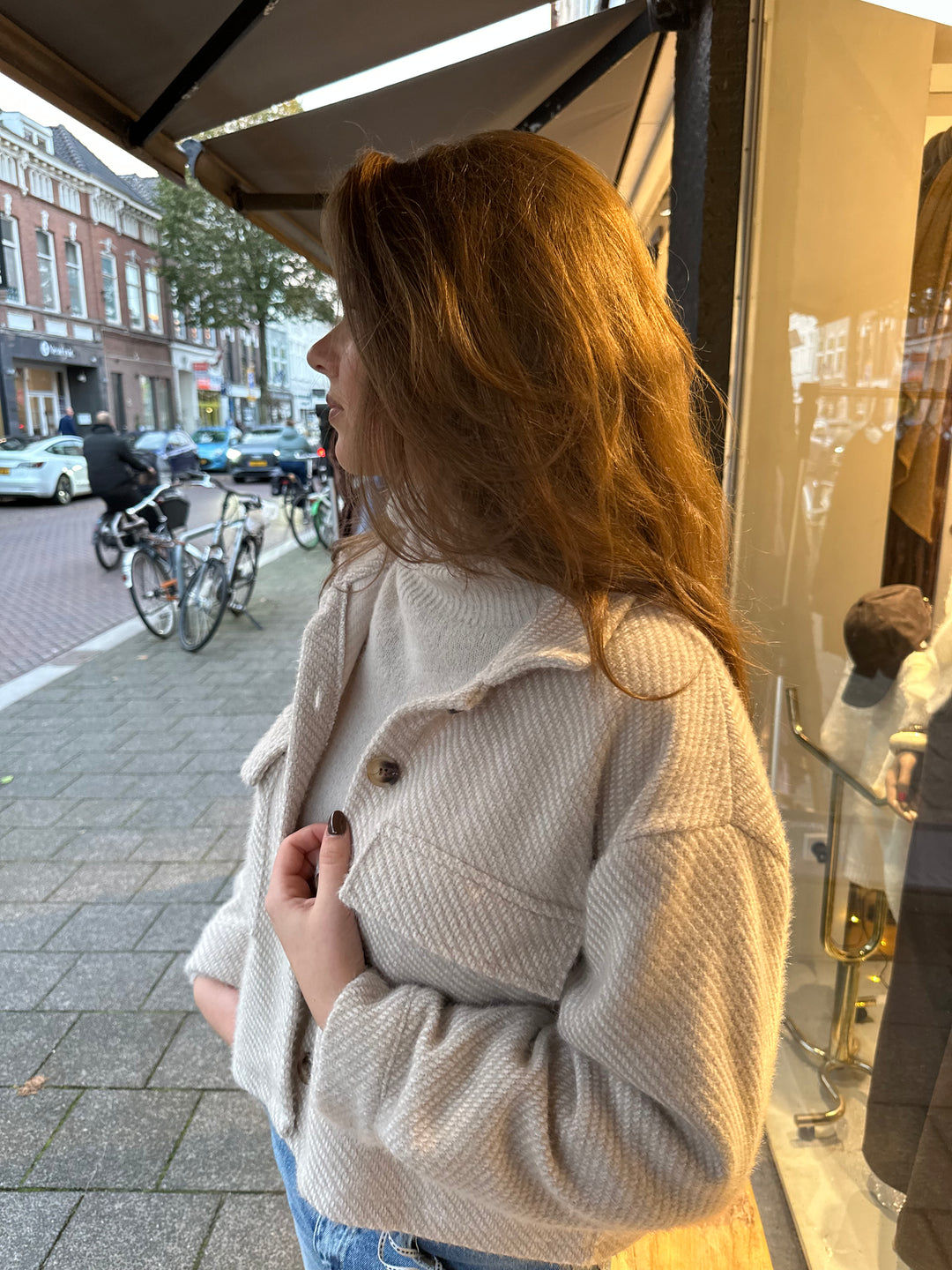 Beige Soft Knit Jacket