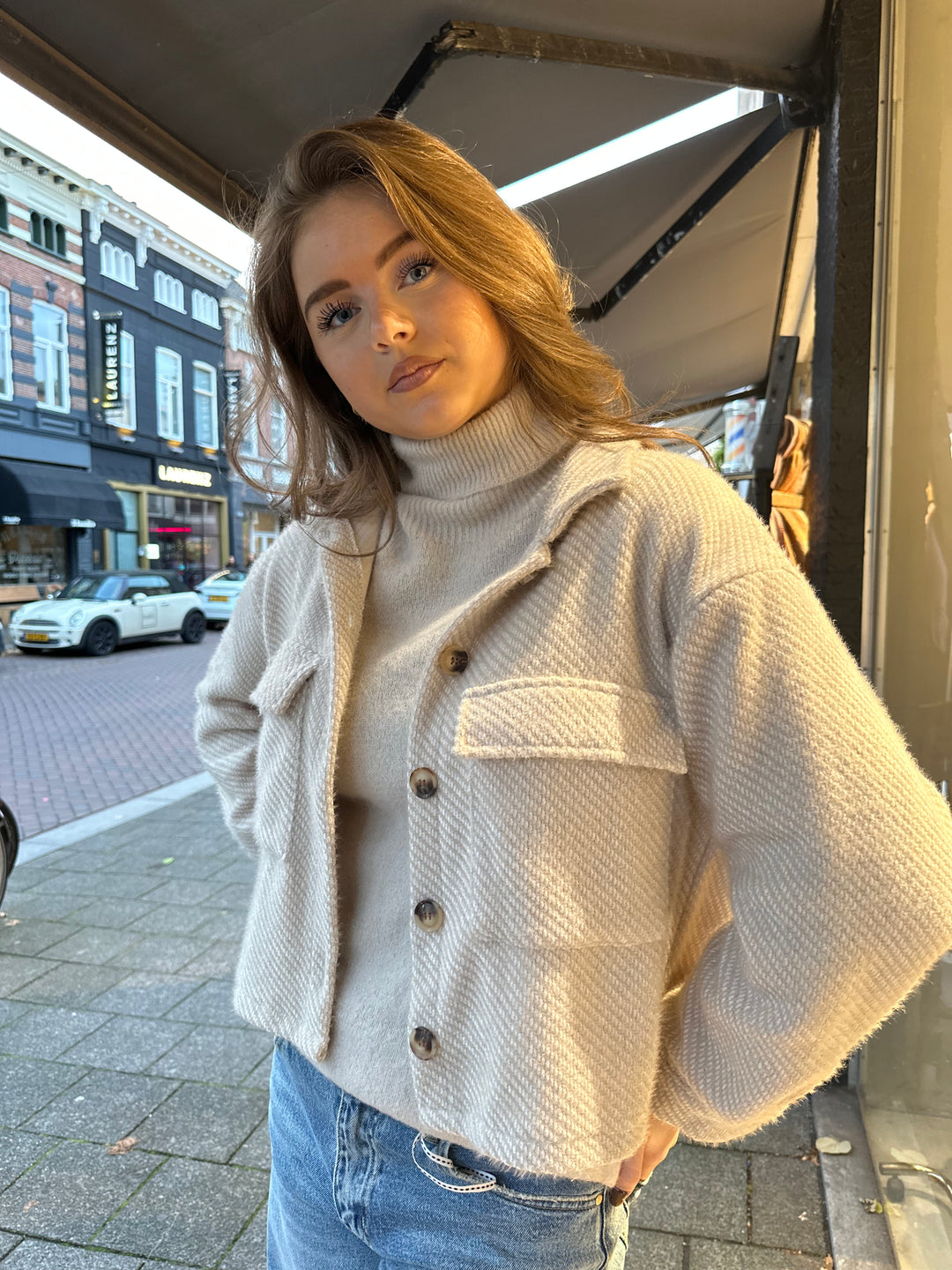 Beige Soft Knit Jacket