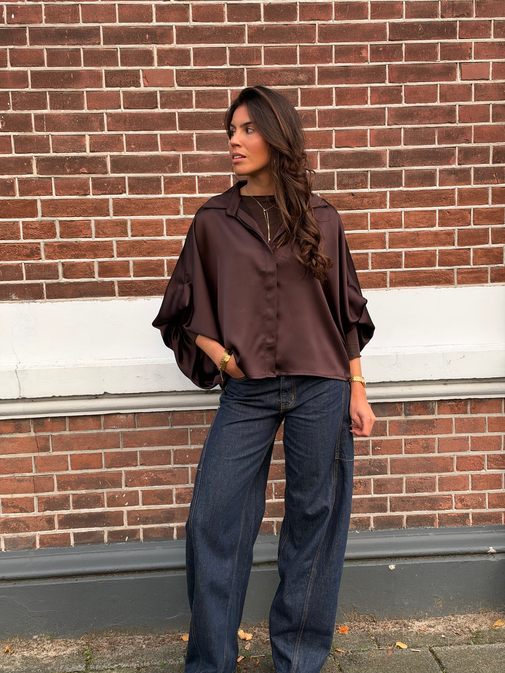 Olivia Satin Look Blouse