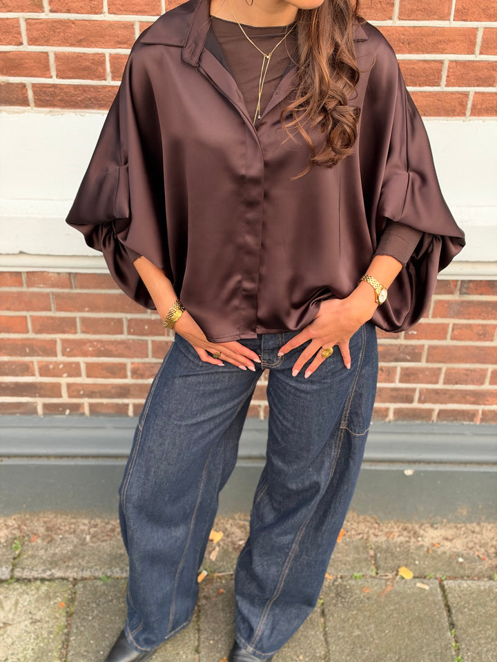Olivia Satin Look Blouse
