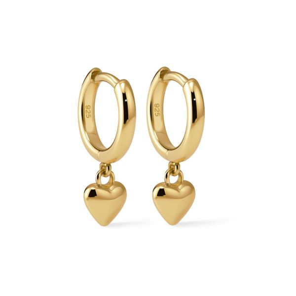 KARMA Tiny Heart Charm Hoops