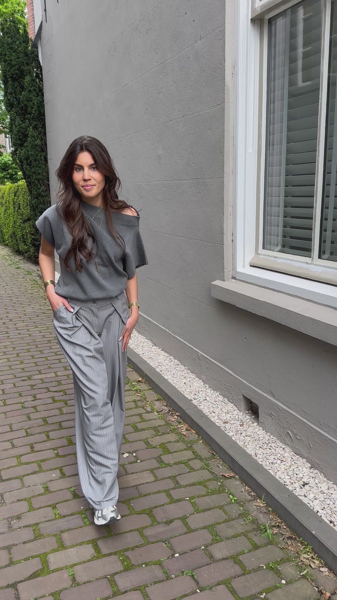 Flowy Pinstripe Pantalon