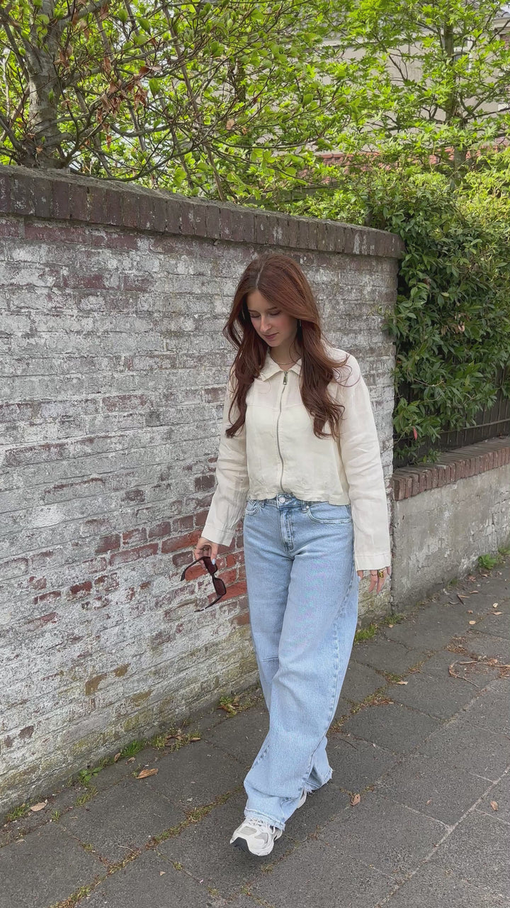 Celine Linen Zip Blouse