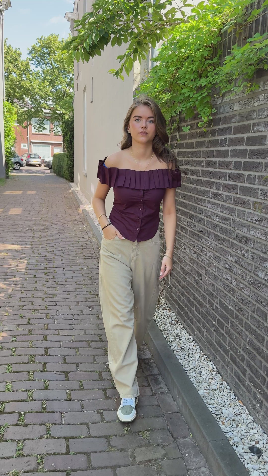 One-Shoulder Cotton Top